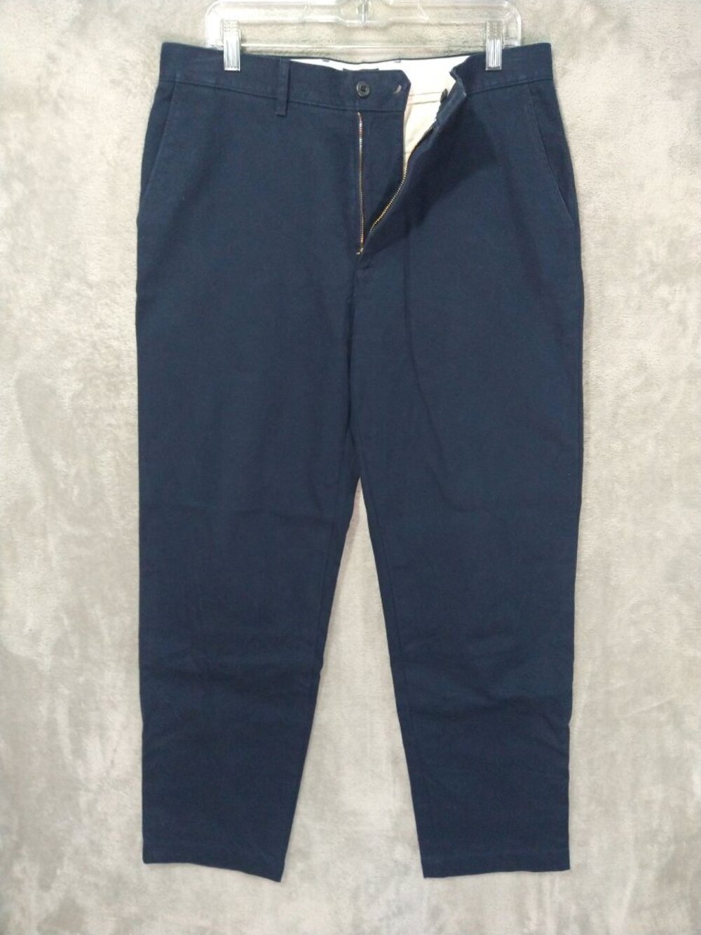 J Crew Pants Mens 32x32 Blue Chino Classic Fit Flat Front Preppy Cotton Mid Rise
